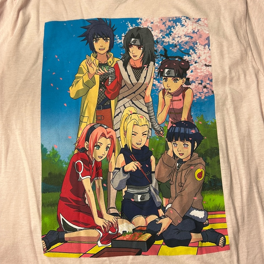 Naruto Graphic Tee - Women’s Large (Pink) - New with Tags